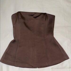 ZARA strapless brown top WORN ONCE